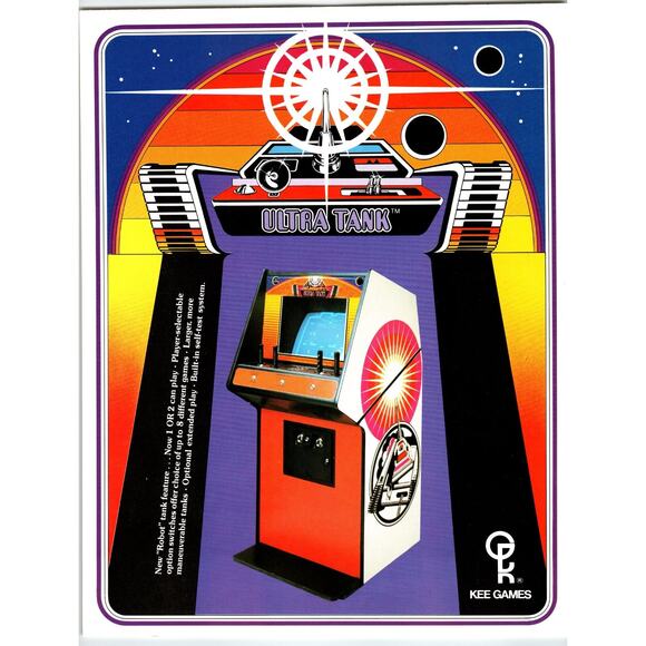 Ultra Tank Vintage Video Arcade Game Flyer 1977 Original Retro Art 8.5" x 11" - Picture 1 of 2